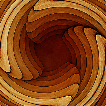 Деревянная 3D спираль. (Номер по каталогу: 25028)