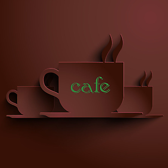 Абстрактный кофейный фон с эффектом 3D. (Номер по каталогу: 25032)