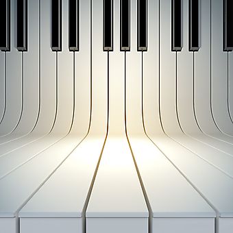 3D иллюстрация клавиш пианино. (Номер по каталогу: 25043)