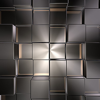 3D стена из металлических блоков. (Номер по каталогу: 25057)