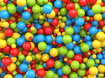 Микс из разноцветных 3D шаров (Каталог номер: 25064)