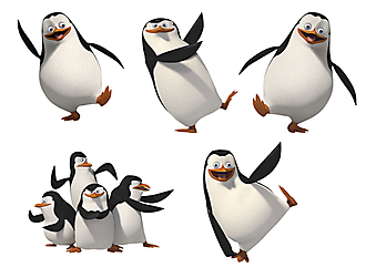 Пингвины.Мадагаскар. (Код изображения: 10034)