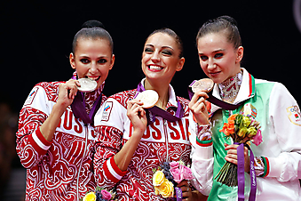 Российская сборная по художественной гимнастике, Лондон 2012. (Код изображения: 20071)