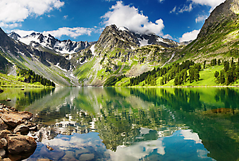 Горное озеро. (Код изображения: 03032)