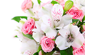 Букет из роз и орхидей. (Код изображения: 09214)