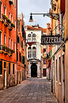 Пиццерия на улице в Венеции (Каталог номер: 14155)