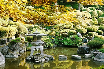 Мост из камней в японском саду (Каталог номер: 18128)