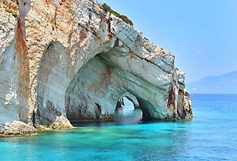 Голубая пещера острова Закинтос, Греция (Каталог номер: 05174)